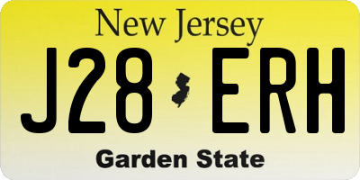 NJ license plate J28ERH