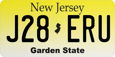 NJ license plate J28ERU