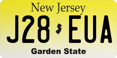 NJ license plate J28EUA