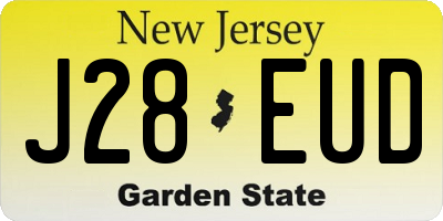 NJ license plate J28EUD