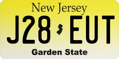 NJ license plate J28EUT