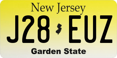 NJ license plate J28EUZ