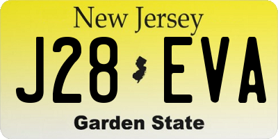 NJ license plate J28EVA