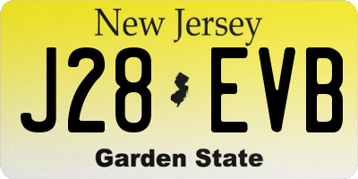 NJ license plate J28EVB