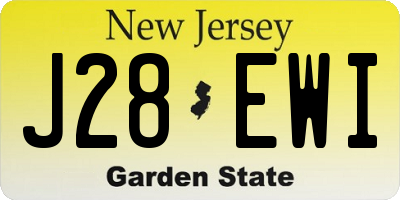 NJ license plate J28EWI