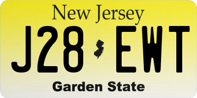 NJ license plate J28EWT