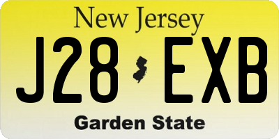 NJ license plate J28EXB