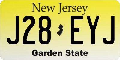 NJ license plate J28EYJ