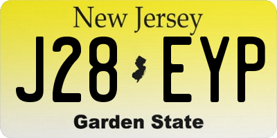 NJ license plate J28EYP