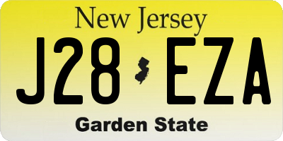 NJ license plate J28EZA