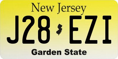 NJ license plate J28EZI