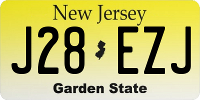 NJ license plate J28EZJ