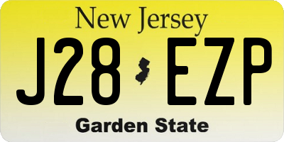 NJ license plate J28EZP