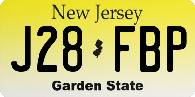 NJ license plate J28FBP