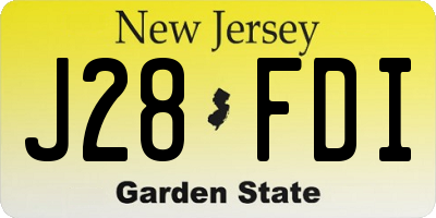 NJ license plate J28FDI