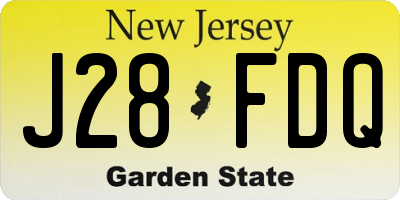 NJ license plate J28FDQ