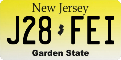NJ license plate J28FEI