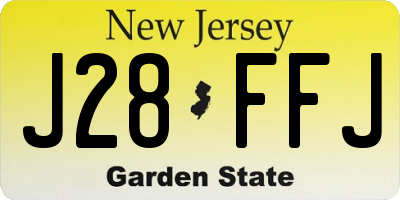 NJ license plate J28FFJ