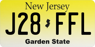 NJ license plate J28FFL