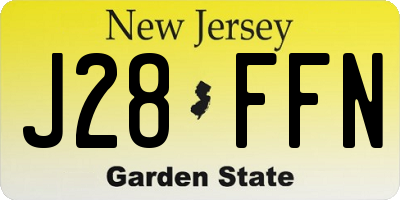 NJ license plate J28FFN
