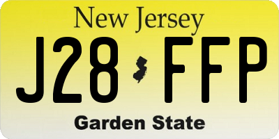 NJ license plate J28FFP