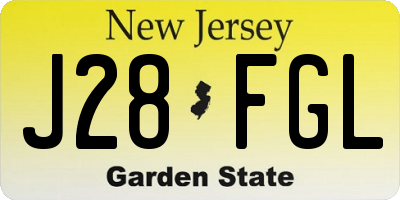 NJ license plate J28FGL