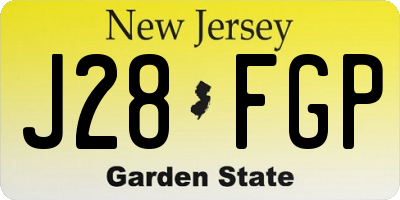 NJ license plate J28FGP