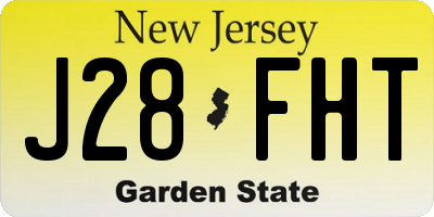 NJ license plate J28FHT