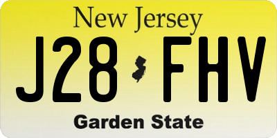 NJ license plate J28FHV