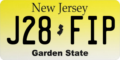 NJ license plate J28FIP