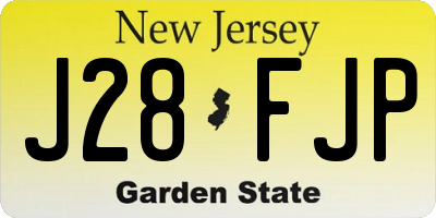 NJ license plate J28FJP