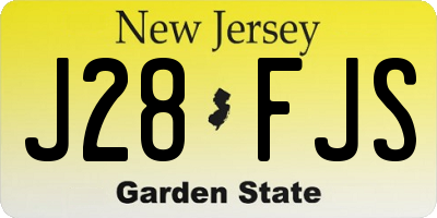 NJ license plate J28FJS
