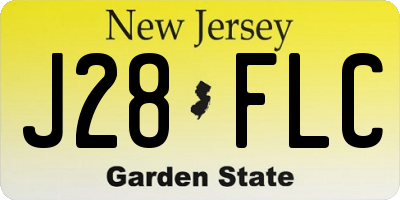 NJ license plate J28FLC