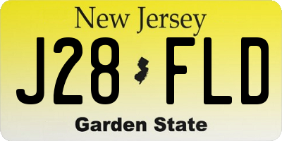 NJ license plate J28FLD