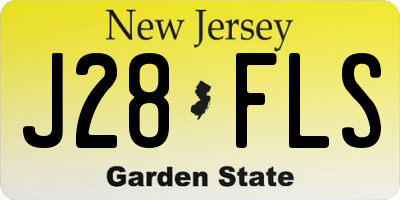NJ license plate J28FLS