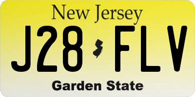 NJ license plate J28FLV
