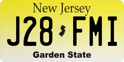 NJ license plate J28FMI