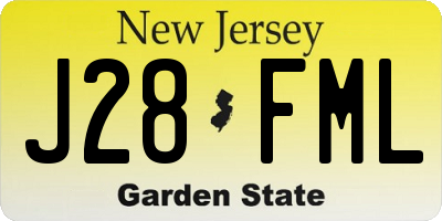 NJ license plate J28FML