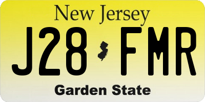 NJ license plate J28FMR