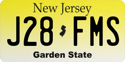 NJ license plate J28FMS