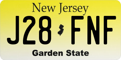 NJ license plate J28FNF