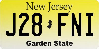NJ license plate J28FNI