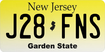 NJ license plate J28FNS