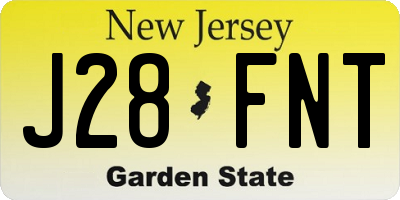 NJ license plate J28FNT