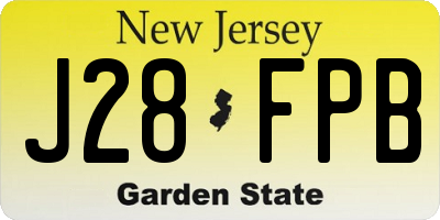 NJ license plate J28FPB