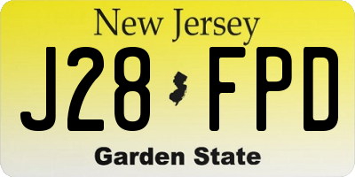 NJ license plate J28FPD