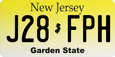 NJ license plate J28FPH