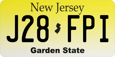 NJ license plate J28FPI