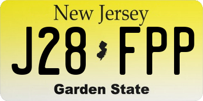 NJ license plate J28FPP