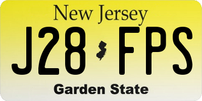 NJ license plate J28FPS